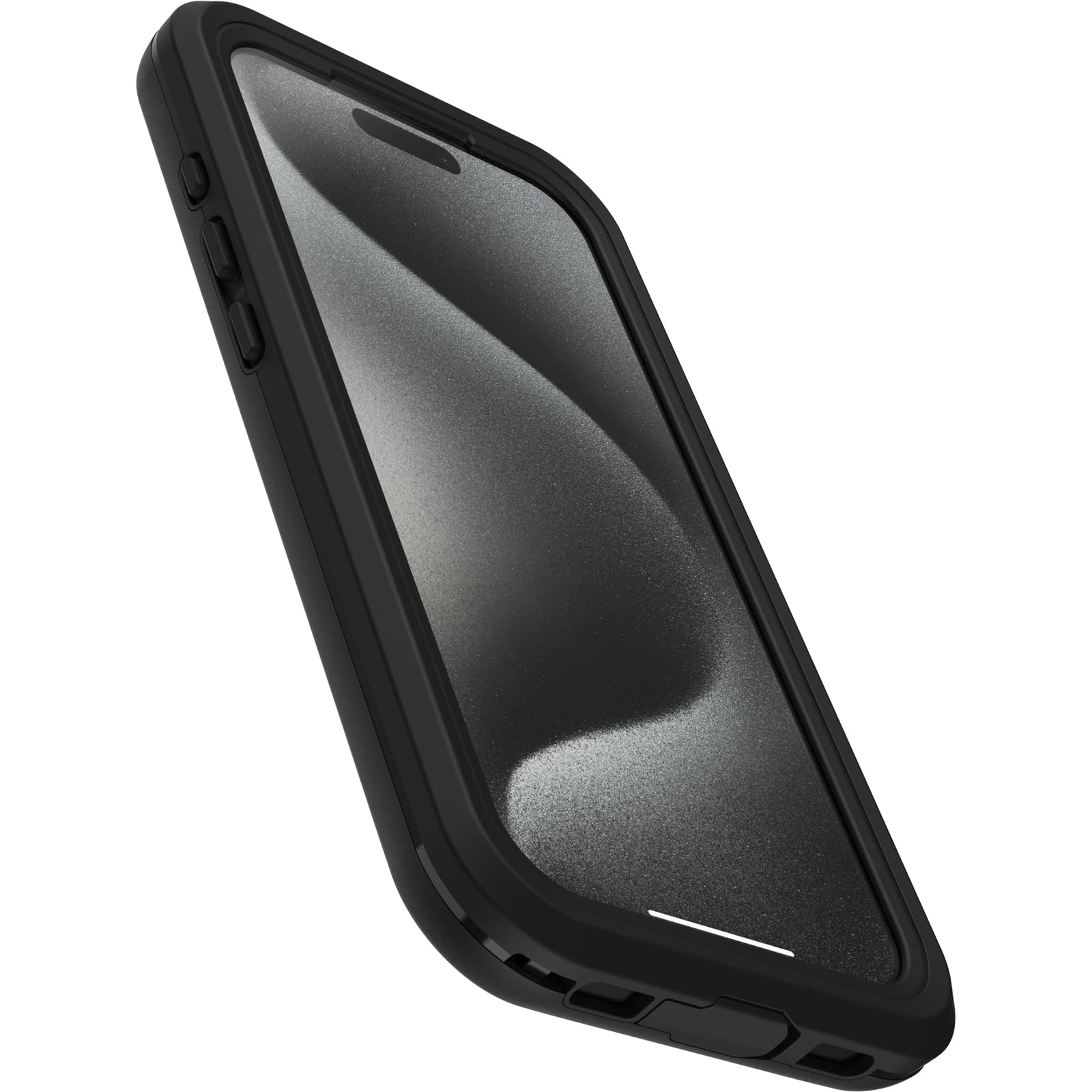 OtterBox iPhone 15 Pro (Only) FRĒ Series Waterproof Case with MagSafe (Designed by LifeProof) - BLACK, waterproof, 60% recycled plastic, sleek and stylish