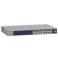 26-Port PoE Gigabit Ethernet Smart Switch (GS724TPP) - Managed, Optional Insight Cloud Management, 24 x PoE+ @ 380W, 2 x 1G SFP, Desktop or Rackmount, and Limited Lifetime Protection