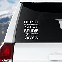 I Tell You You Can Pray for Anything And If You Believe That You've Received It It Will Be Yours. Ma Adhesive Vinyl Wall Stickers for Home Nursery, Positive Wall Decal Sticker for Women, Men Teen Girl