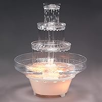 DecoPac 3-Tier Wedding Fountain Wedding Cake Decoration, Beautiful Water Fountain With Light Base, Easy To Set Up
