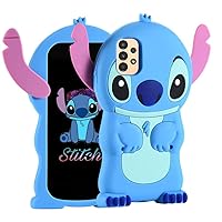 Compatible with Samsung Galaxy A13/ A32/ A23 5G 4G Case, Cute 3D Cartoon Unique Cool Soft Silicone Animal Character Protector Boys Kids Girls Gifts Cover Housing Skin for Samsung A04S_A13 Blue