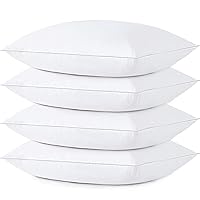Pillows Standard Size Set of 4 Pack Bed Basic Sleeping Pillow Medium Supportive & Soft for Side Back Stomach Sleeper 20x26in