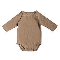 Bodysuit for Baby Boy Long Sleeve Baby Newborn Infant Girls Boys Solid Ribbed Cotton Autumn Long Baby Boy Outfits
