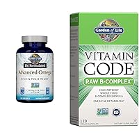 Garden of Life Dr. Formulated Advanced Omega Fish Oil & Vitamin B Complex - Vitamin Code Raw B Complex - 120 Vegan Capsules