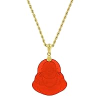 Red Jade Laughing Buddha Good Luck Pendant Necklace Rope Chain Genuine Certified Grade A Jadeite Jade Hand Crafted, Jade Neckalce, 14k Gold Filled Laughing Jade Buddha necklace, Jade Medallion