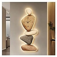 YIMAIZYY Wandkunstlampe mit Geode-Hängemalerei, Uhr und beleuchtetem Design