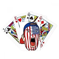 USA Flag Facial Painting Makeup Cap Poker Playing Magic Card Fun Board Game