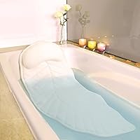 Full Body Spa Bath Pillow Mat, Bathtub Mattress Luxury Cushion with Large Suction Cups, Comfort Support Your Head, Neck, Shoulder, Back and Tailbone, Relax & Quick Drying