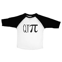 Math Shirt for Toddlers/QT PI/Unisex 3/4 Sleeve Raglan Tee/Nerd