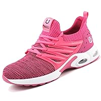 Steel Toe Shoes for Women Lightweight Non-Slip Air Cushion Work Sneakers Breathable Safety Shoes