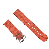 Ewatchparts NEW COMPATIBLE WITH SUUNTO CORE NYLON DIVER WATCH BAND LUGS ADAPTER SET ORANGE 3 STEEL RINGS