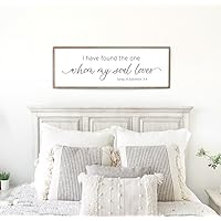 NATVVA I Have Found The One Whom My Soul Loves Poster Wall Decor Bedroom Sign Canvas Art Wall Art Prints Painting Picture Artwork Master Bedroom Decoration No Frame