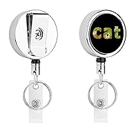 I Like My Cat Cute Badge Holder Clip Reel Retractable Name ID Card Holders for Office Worker Doctor Nurse
