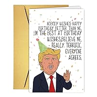 Hilarious Happy Birthday Card for Him Her, Funny Donald Birthday Card Gift for Husband Wife Boyfriend Girlfriend, Cute Joke Birthday Decor For Men Women