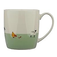 Willow Farm Porcelain Mug, Tea Coffee Hot Drinks Microwave & Dishwasher Safe Height 9.5cm Width 12cm Depth 8cm 300ml Capacity