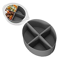 Slow Cooker Divider | Reusable & Leak Proof 3/4pcs Silicone Slow Cooker Divider | Slow Cooker Divider for Parties, Holidays Entertaining Generic (Size : 4 in 1 Black)