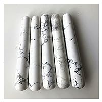 XN216 5PCS Natural White Turquoise Polished Massage Wand Health Relaxation Crystal Stick Natural Stones and Minerals Natural