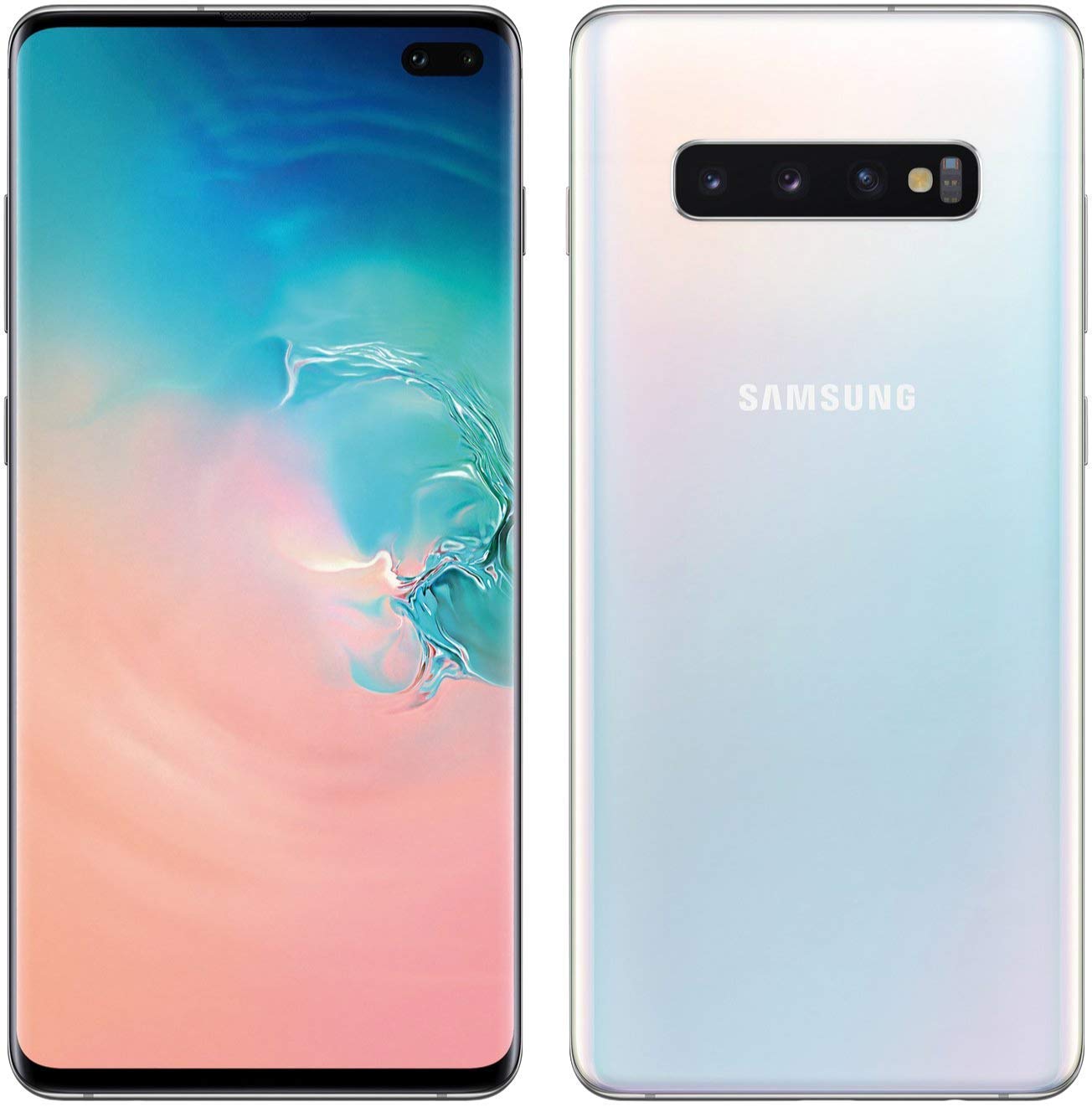 SAMSUNG Galaxy S10 G973F Hybrid Dual SIM 128GB Unlocked GSM LTE Phone with Triple 12MP+12MP+16MP Rear Camera (International Variant/US Compatible LTE) - Prism White