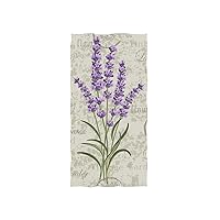 ALAZA Microfiber Gym Towel Lavenders Floral Vintage, Fast Drying Sports Fitness Sweat Facial Washcloth 15 x 30 inch