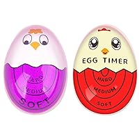 Egg Timer That Goes in Water for Boiling Eggs Soft Hard Boiled Egg Timer, Red & Purple