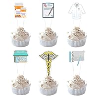24pc Pharmacy Cupcake Toppers for Birthday Party Event Décor - Pharmacist Drug Graduation