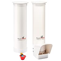 Royal Rooster Duck Feeder and Single Waterer Set - Includes 1 Gallon Waterer with 1 Cup & 7lb Feeder for Ducks - Farm Backyard Coop Accessories w/Hanging Duck Poultry Feeder and Duck Waterer Kit