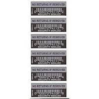 500 X Security Labels Stickers No Returns if Removed Tamper-Evident