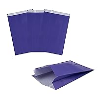 Restaurantware Bag Tek 7.1 x 3 x 11 Inch Paper Bags For Snacks 100 Durable French Fry Bags - Disposable Greaseproof Paper Purple Snack Bags For Popcorn Cookies Or Fries