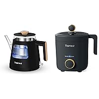 TOPWIT 1.0L Electric Tea Kettle & 1.2L Small Rice Cooker