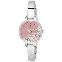 Silver Plated Bracelet Analog Wrist Watch for Women (Pink/Silver/Green/Blue) | UCR-DZL126