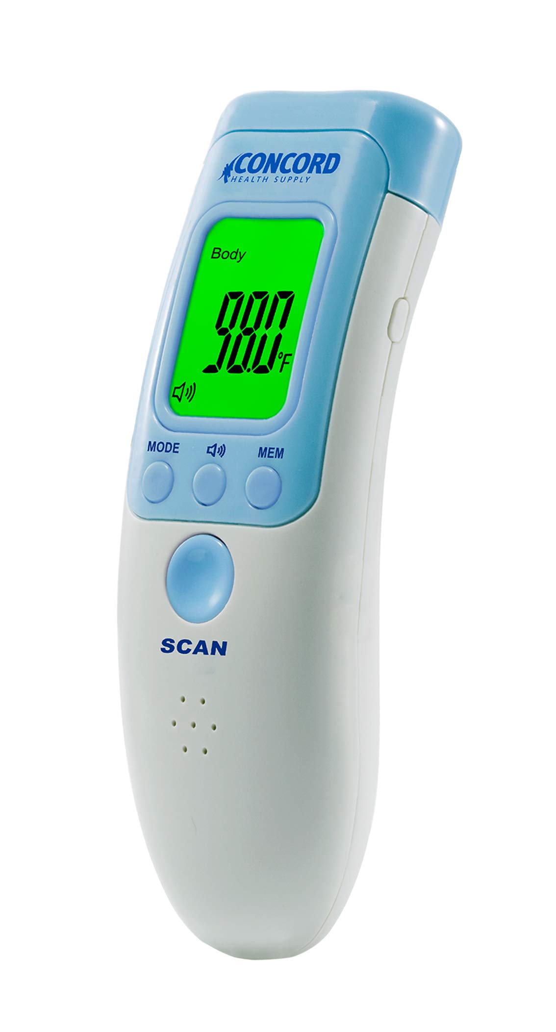 Concord Non-Contact Infrared Forehead Thermometer with Tri-Color LCD Display, 3 Modes Body, Surface and Room Temperatures. for Kids, Infants, Toddlers, Adults and Nurses