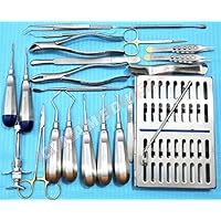 German Premium Set of 23 Each Oral Dental Surgery EXTRACTING Elevators Forceps Instrument KIT Set