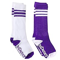 juDanzy Knee High Team Color Tube Socks for Toddler and Youth Boys and Girls (2 Pack)