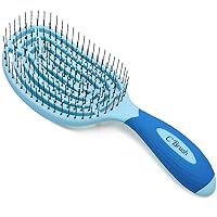 NuWay 4Hair C Brush - Professional Curved Hairbrush - Vented Design Delivers Smoothing And Volumizing Drying Experience - Heat Resistant Bristles For Drying, Detangling, And Styling - Blue - 1 Pc