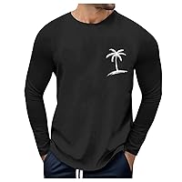 Long Sleeve T Shirt Men Workout Fitness Printed Fashion Sport T-Shirt Casual Loose Graphic Tee Shirts Stylish Tops