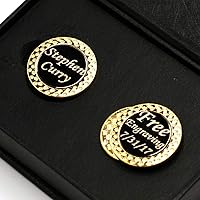 Free Engraving - 2 Sets of Golf Ball Markers with Hat Clip, Premium Golf Gifts for Men by Womens