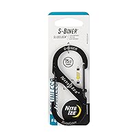 Nite Ize LSB4-11-R3 S-Biner Slide Lock Carabiner, Black, #4-75lb