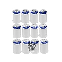 Coats & Clark Dual Duty All Purpose Thread 230A - White - 400 Yards Each Spool - 12 Pack Bundle with Bella's Crafts Needle Threaders (White)