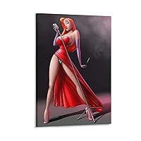 QNAOTQR Jessica Rabbit Poster Canvas Version Wall Art Paintings Canvas Wall Decor Home Decor Living Room Decor Aesthetic 12x18inch(30x45cm) Frame-style