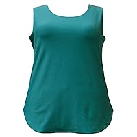 Women's Plus Size Jade Cotton Knit Tank Top