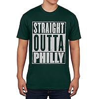 Straight Outta Philly Mens T Shirt Forest Green LG