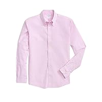 Brooks Brothers Men's Big & Tall Non-Iron Stretch Oxford Long Sleeve Solid Sport Shirt