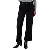 7 For All Mankind Cropped Alexa in Black Rose