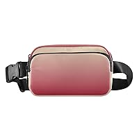 Red Gradient Fanny Packs for Women Men Everywhere Belt Bag Fanny Pack Crossbody Bags for Women Fashion Waist Packs with Adjustable Strap Bum Bag for Travel Festival Rave Outdoors