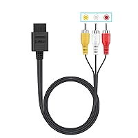 N64 AV Cable Composite Video Cord Compatible with Nintendo 64/N64/GameCube/GC/Super Nintendo SNES TV Game (1.8M / 6 Feet) 1 Pack