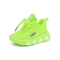 Toddler Boys and Girls Light Up Shoes LED Flashing Lightweight Mesh Breathable Adorable Sparkle Sneakers for Toddler and Little Kid