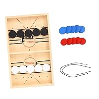 BESTOYARD Bouncing Chess Wooden Toys Kids Soccer Indoor Soccer Ball Catapult Chess Bumper Fast Sling Puck Game Classic Desktop Battle Chess Toy Board Game Classic Battle Sports Puzzle Sling