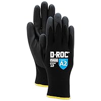 MAGID Touchscreen Level A2 Cut Resistant Winter Work Gloves, 12 PR, Liquid Absorbing Foam Nitrile Coated, Size 9/L, Waterproof (BP200W)