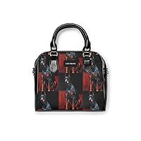 ERTTROIS] Doberman Art, Shoulder Handbag