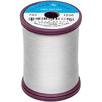 Cotton + Steel 50 Wt. Cotton Thread by Sulky Light Silver 660 yd. Spool